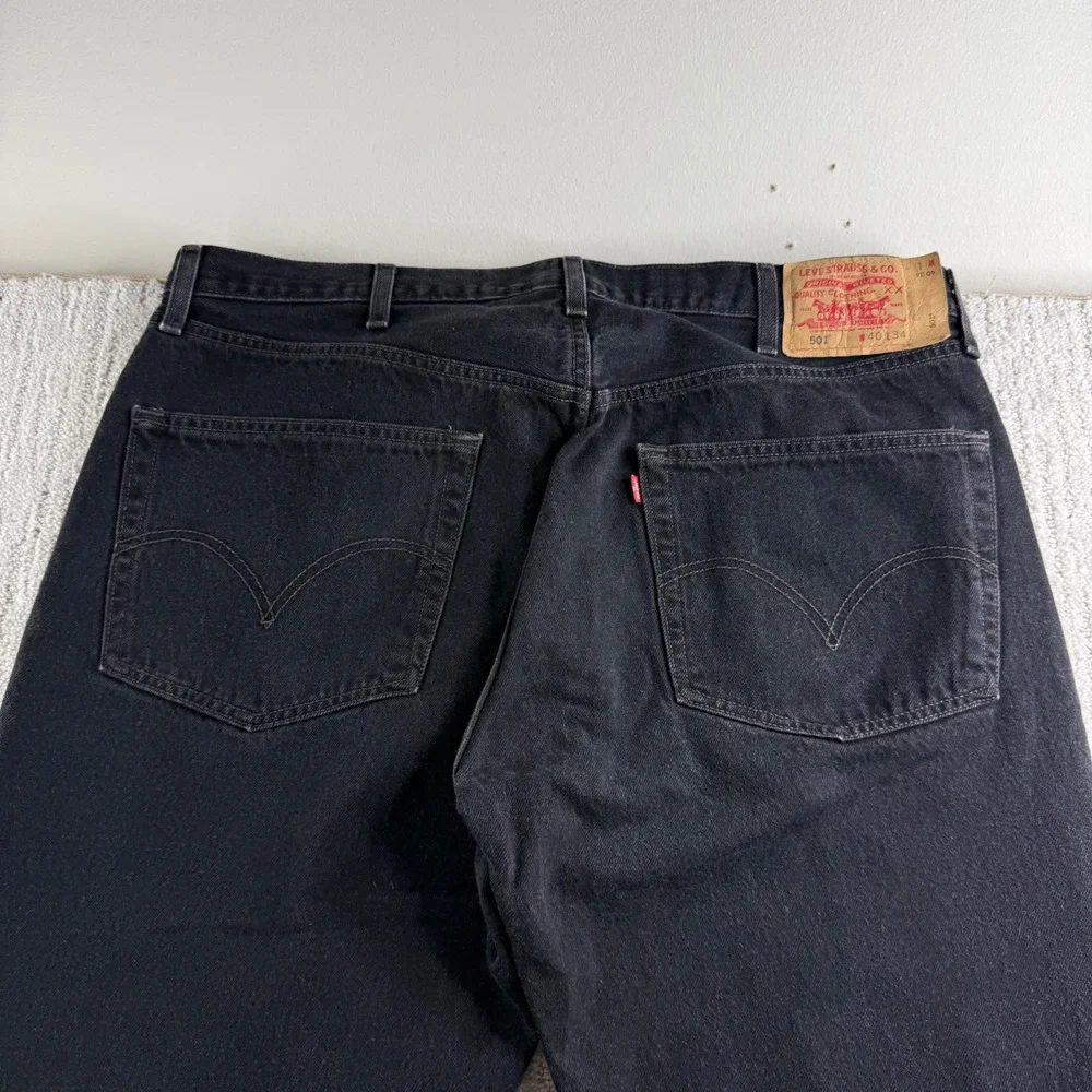 VTG Levis 501 XX Original Straight Leg Black Jeans Mens Size 40x34 (fits 38x33)